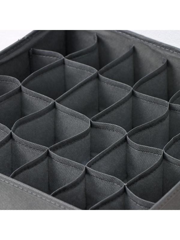 Органайзер для хранения белья Доляна «Смарт», 24 отделения, 32×32×10 см, цвет серый