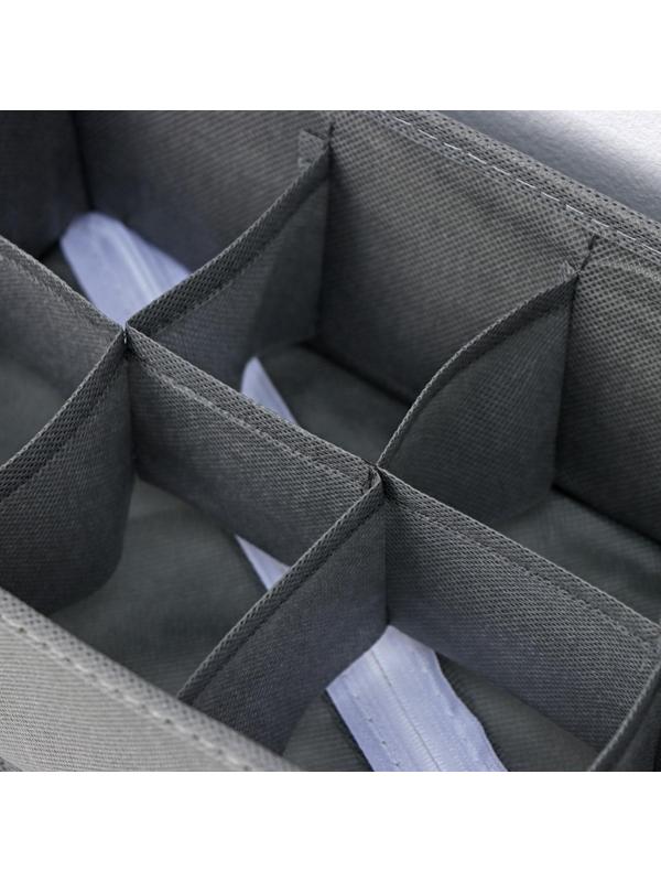 Органайзер для хранения белья Доляна «Смарт», 8 отделений, 28,5×13,5×10 см, цвет серый