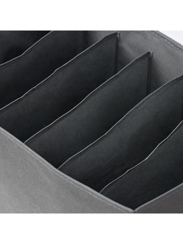 Органайзер для хранения белья Доляна «Смарт», 6 отделений, 44×29×22 см, цвет серый