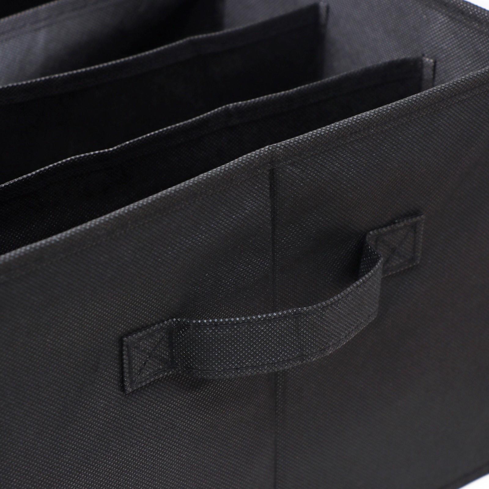 Органайзер для хранения белья Доляна «Смарт», 6 отделений, 44×29×22 см, цвет чёрный