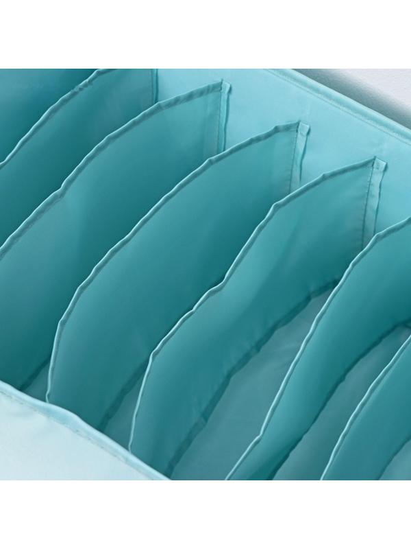 Органайзер для хранения белья «Комфорт», 7 отделений, 36×25×20 см, цвет бирюзовый