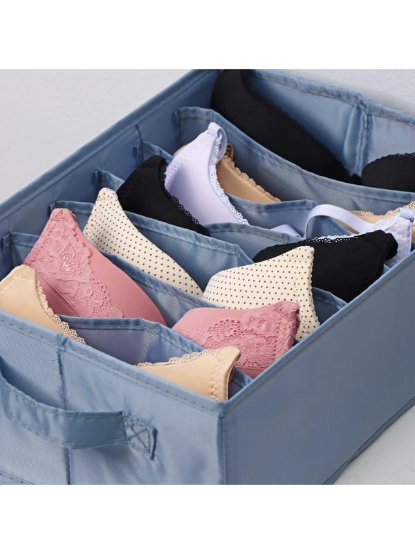 Органайзер для хранения белья «Комфорт», 7 отделений, 35×24×13 см, цвет серо-синий