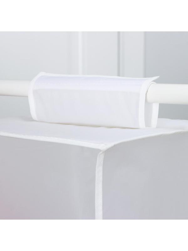 Кофр подвесной «Стейт», 4 отделения, 80×30×30 см, цвет белый