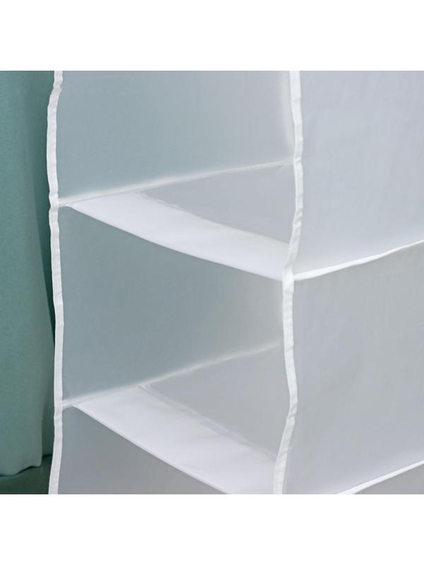 Кофр подвесной «Стейт», 4 отделения, 80×30×30 см, цвет белый