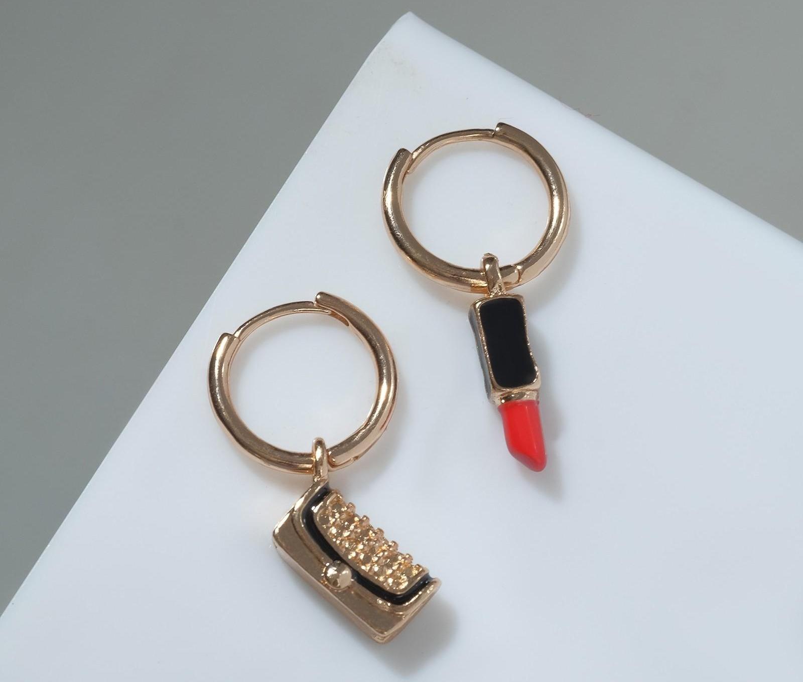 Серьги эмаль 