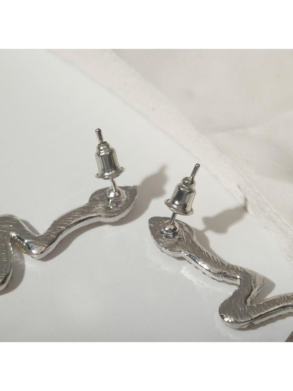 Серьги висячие со стразами 