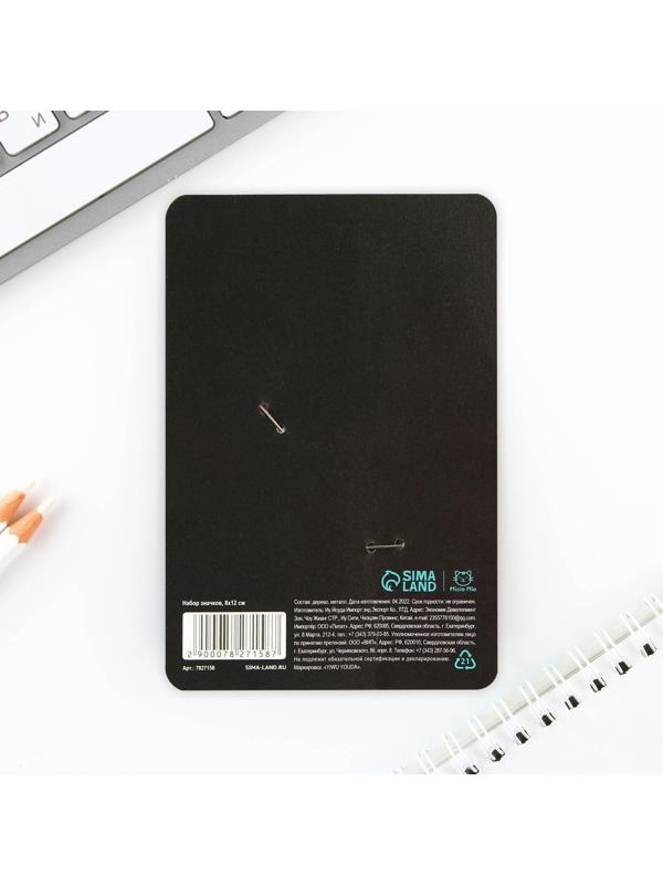 Набор значков «Нет никаких правил, веселись!», 8 х 12 см