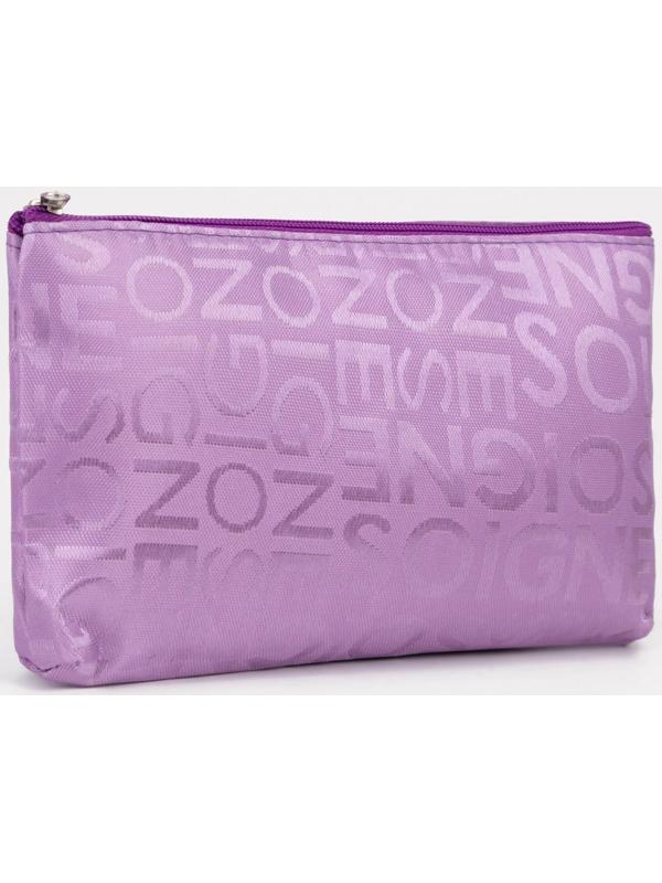 Косметичка на молнии, цвет сиреневый