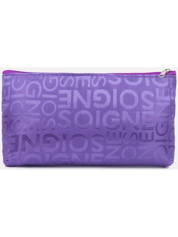 Косметичка на молнии, цвет фиолетовый
