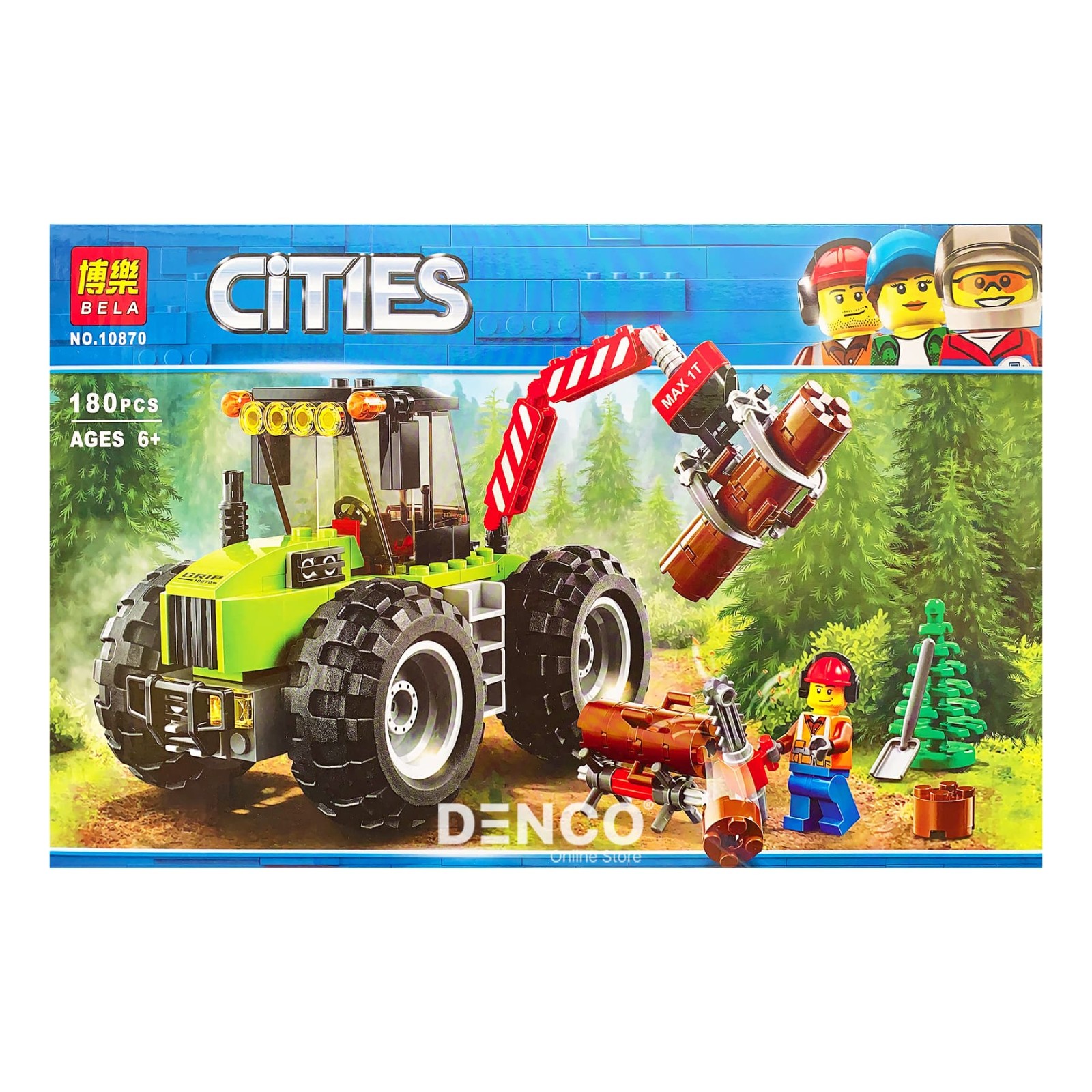 Конструктор Bl «Лесной трактор» 10870 (City 60181) / 180 деталей