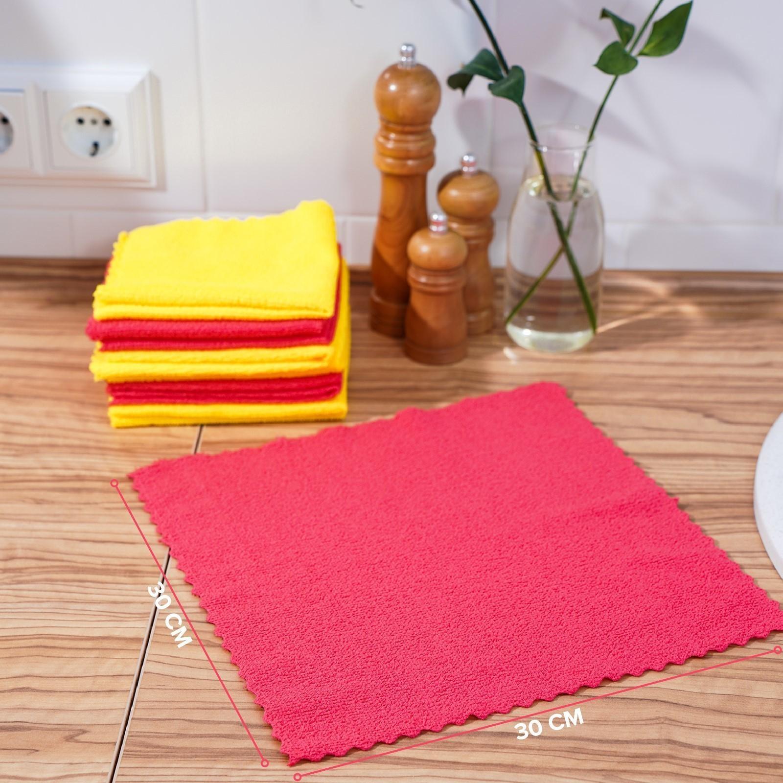 Салфетка универсальная Доляна «Промо», 180 гр, 10 шт, 30×30 см, микрофибра, ультразвуковая обработка края