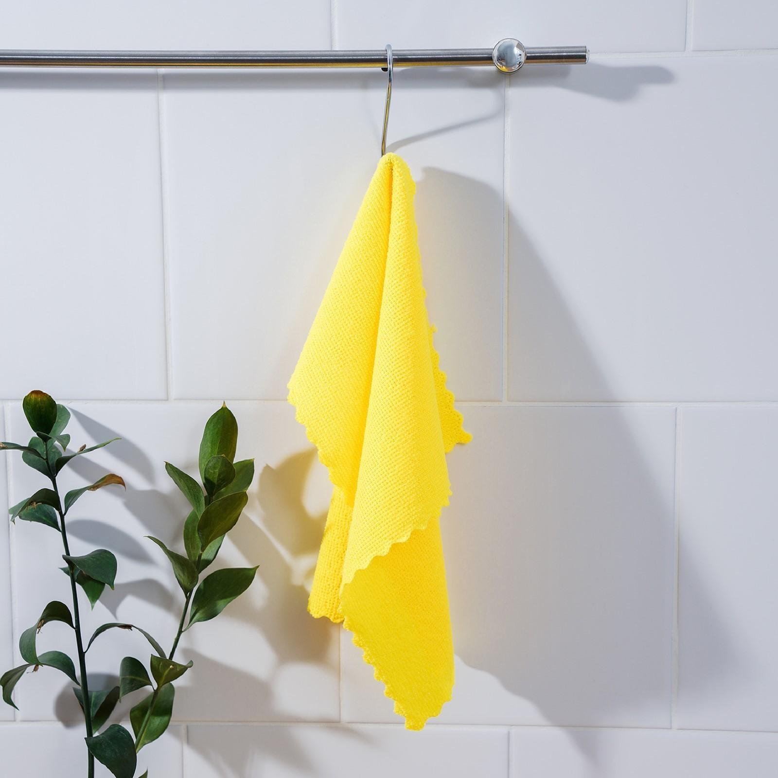 Салфетка универсальная Доляна «Промо», 180 гр, 10 шт, 30×30 см, микрофибра, ультразвуковая обработка края