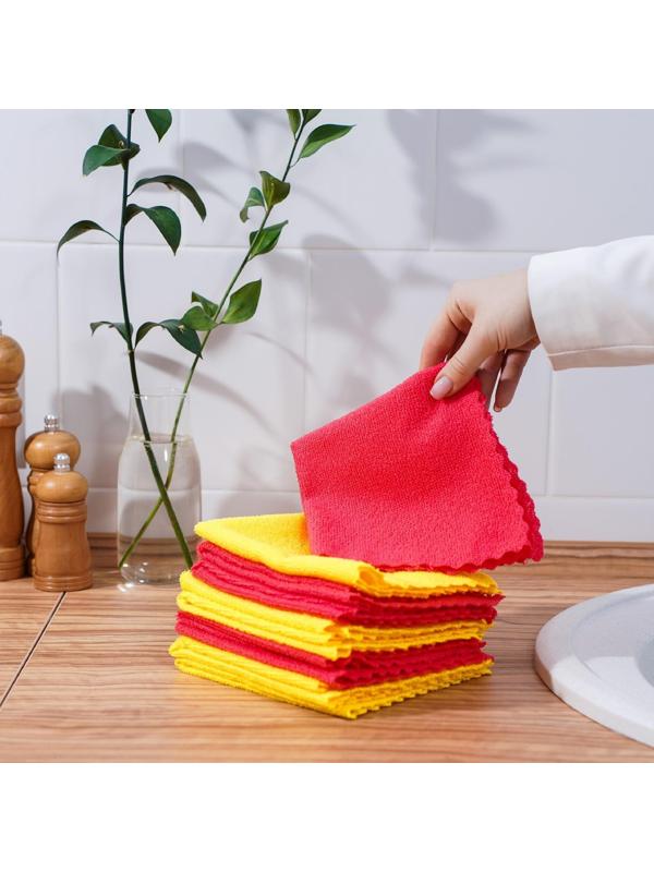 Салфетка универсальная Доляна «Промо», 180 гр, 10 шт, 30×30 см, микрофибра, ультразвуковая обработка края