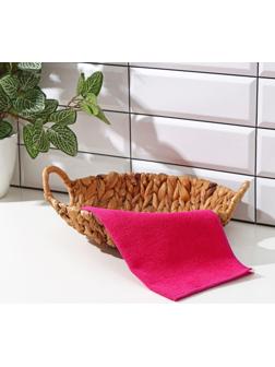 Салфетка универсальная Доляна, 220 гр, 30×30 см, микрофибра, c оверлоком