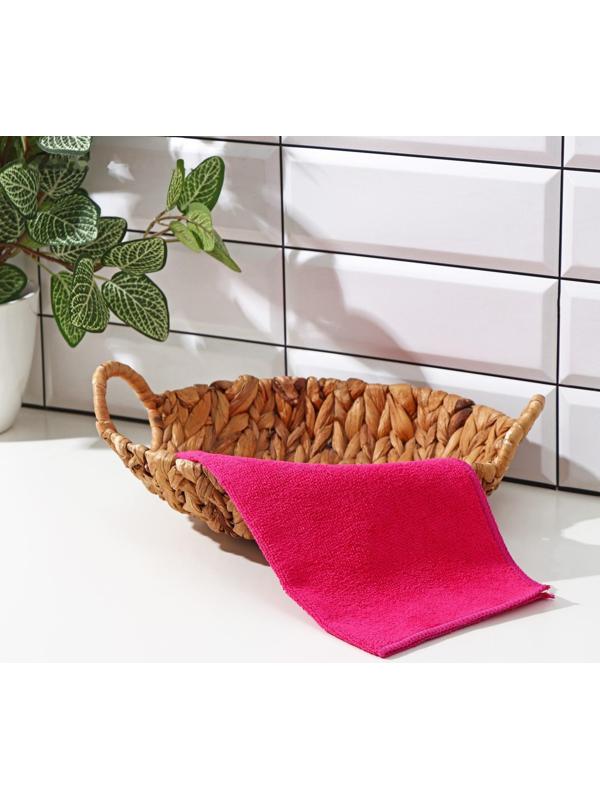 Салфетка универсальная Доляна, 220 гр, 30×30 см, микрофибра, c оверлоком