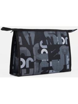 Косметичка на молнии, с подкладом, цвет чёрный