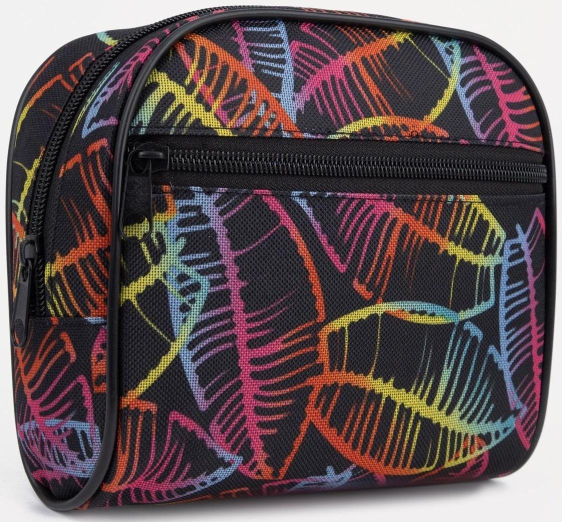 Косметичка на молнии, с подкладом, наружный карман, цвет чёрный