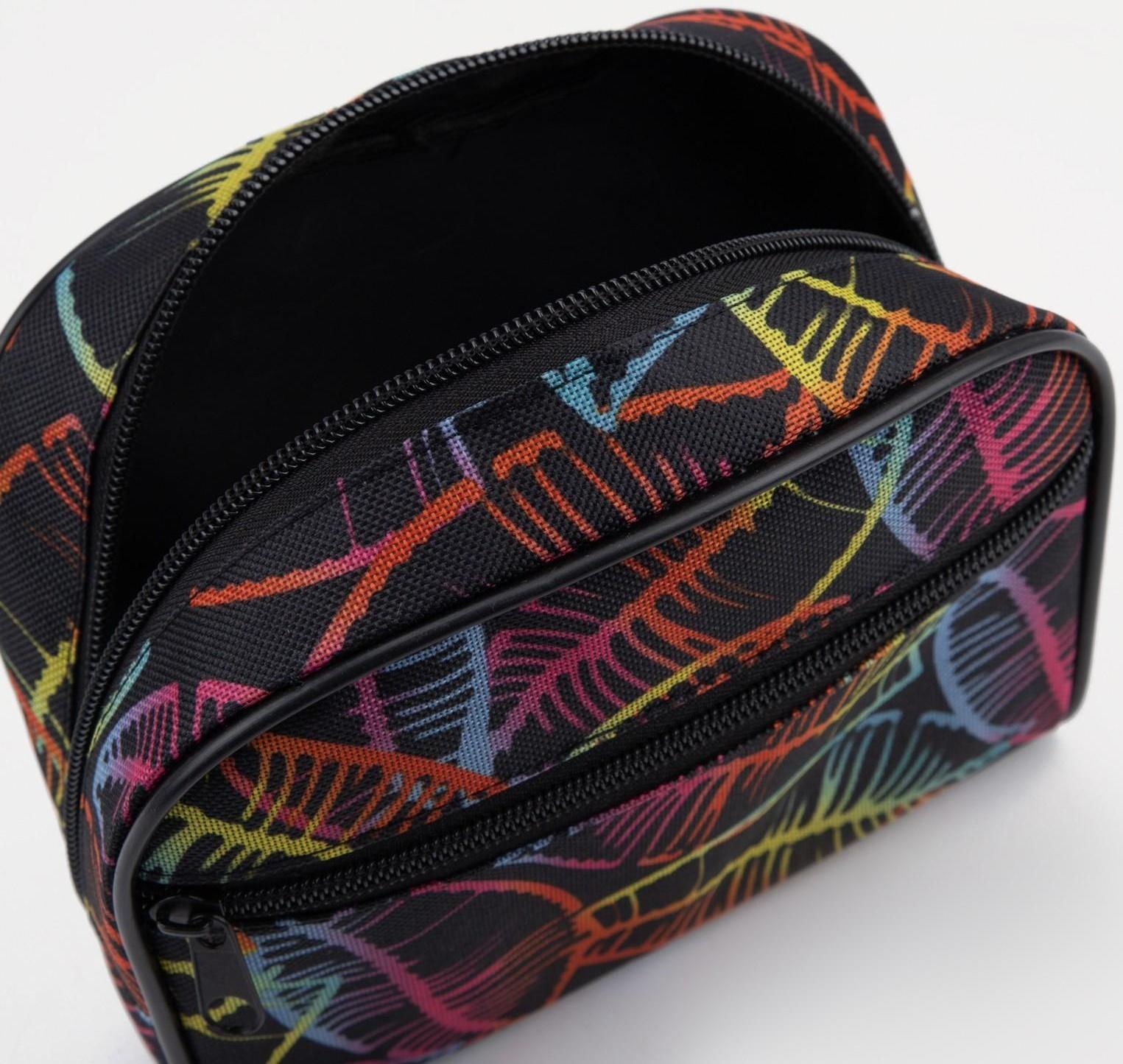 Косметичка на молнии, с подкладом, наружный карман, цвет чёрный