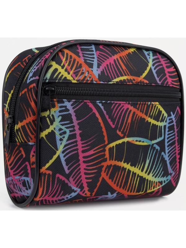 Косметичка на молнии, с подкладом, наружный карман, цвет чёрный