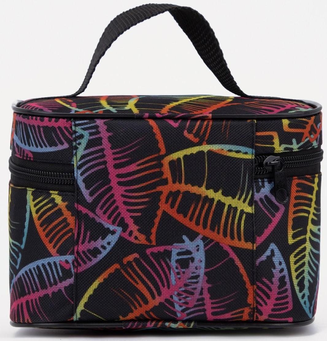 Косметичка на молнии, с подкладом цвет чёрный