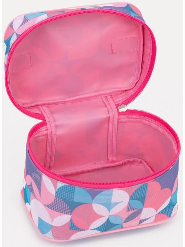 Косметичка на молнии, с подкладом, цвет розовый