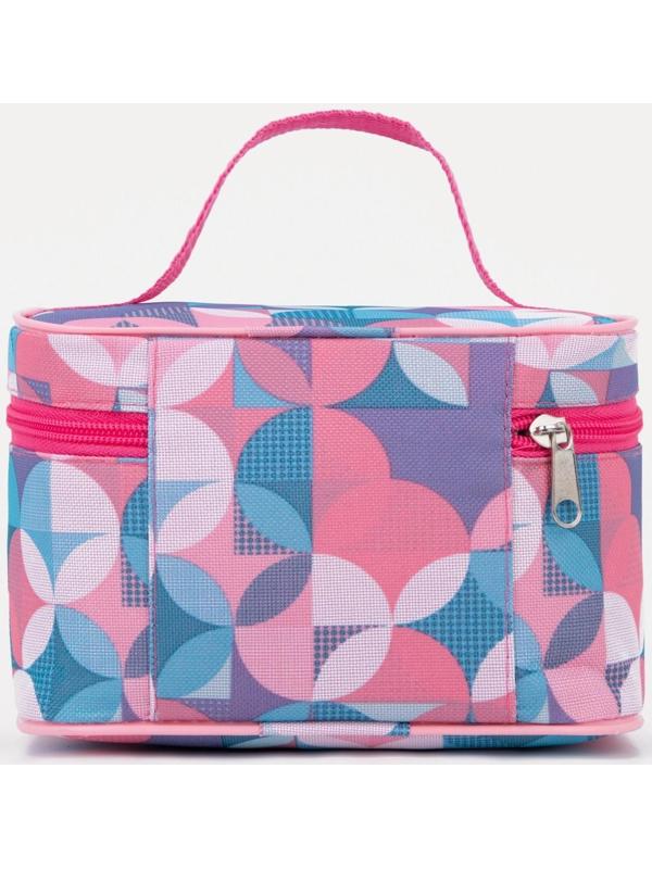 Косметичка на молнии, с подкладом, цвет розовый