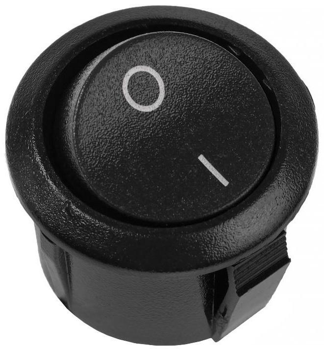 Кнопка - выключатель, без подсветки, черный, 6- 10 А, Т25