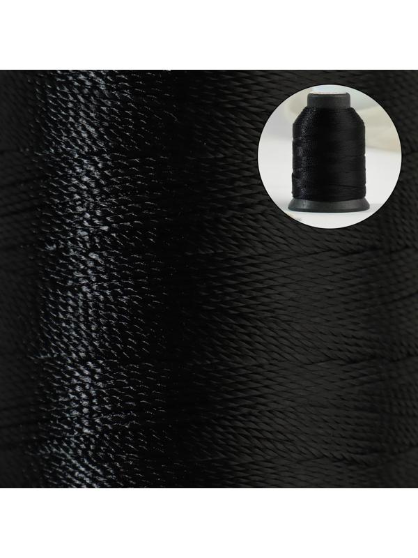 Нитки обувные, 170Л, 150 м, цвет чёрный