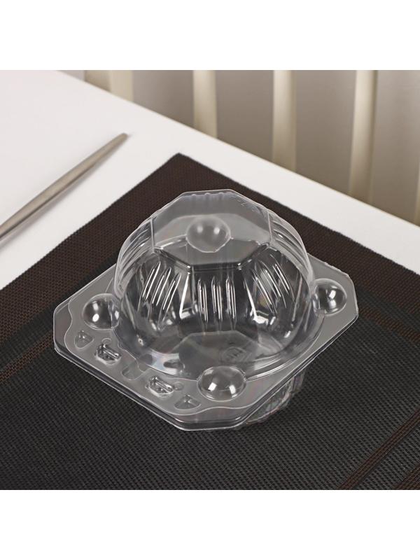 Упаковка для десертов с неразьёмной крышкой, 13×14×10,5 см, 360 шт/уп.