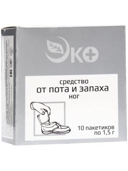 Средство от пота и запаха ног Экотекс, 10 пакетиков по 1,5 г