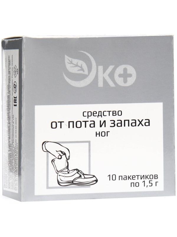 Средство от пота и запаха ног Экотекс, 10 пакетиков по 1,5 г