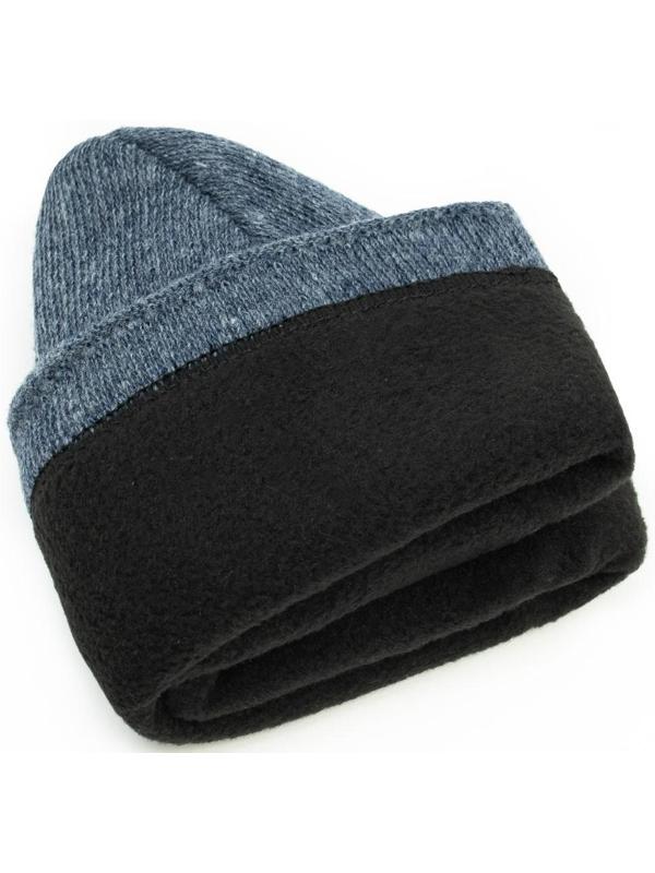 Шапка мужская зимняя, цвет темный микс, размер 56-58