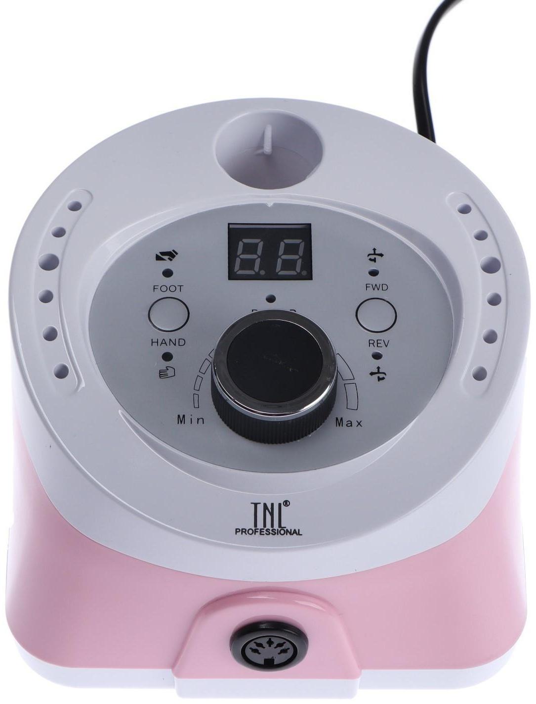 Аппарат для маникюра и педикюра TNL Iron-Pro IP-40, 40 000 об/мин, 40 Вт, розово-белый