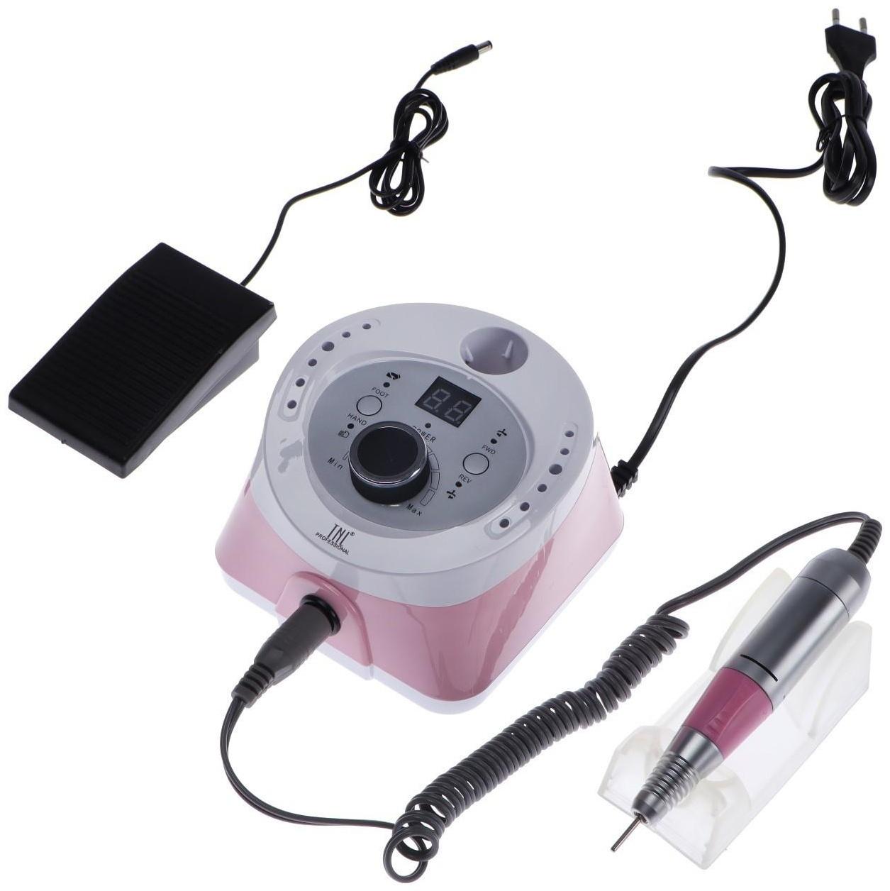 Аппарат для маникюра и педикюра TNL Iron-Pro IP-40, 40 000 об/мин, 40 Вт, розово-белый