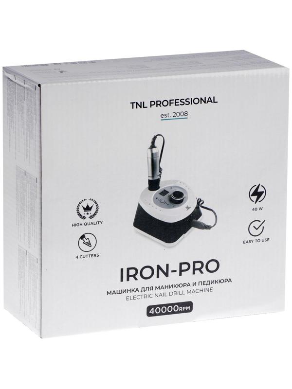 Аппарат для маникюра и педикюра TNL Iron-Pro IP-40, 40 000 об/мин, 40 Вт, розово-белый