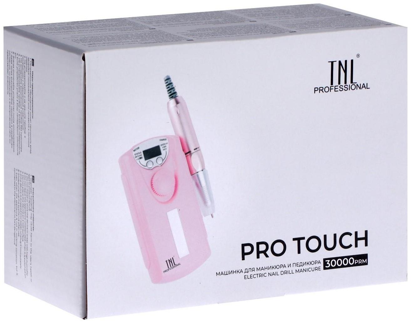 Машинка для маникюра и педикюра TNL Pro Touch PT-40, 40 Вт, 30 000 об/мин, 6 фрез, белая