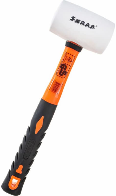 Киянка резиновая Skrab 20102 55 мм., фибергласс 32 см. / Белая