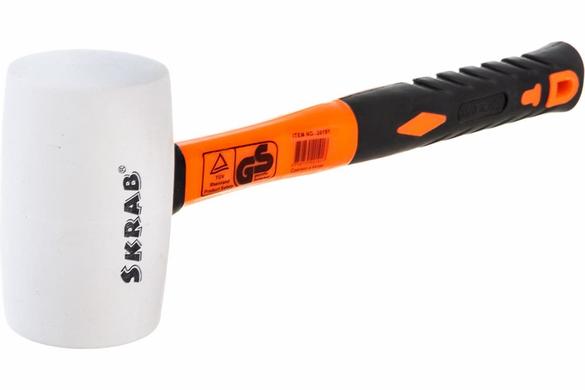 Киянка резиновая Skrab 20102 55 мм., фибергласс 32 см. / Белая