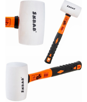 Киянка резиновая Skrab 20102 55 мм., фибергласс 32 см. / Белая