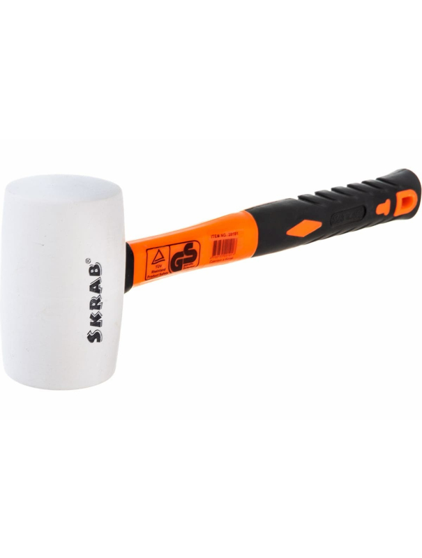 Киянка резиновая Skrab 20102 55 мм., фибергласс 32 см. / Белая