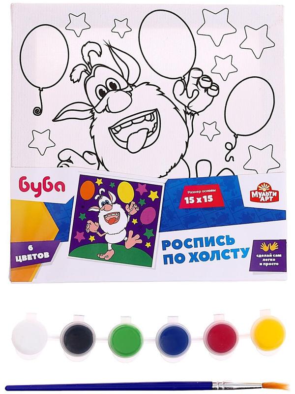 Набор для детского творчества Буба, холст для росписи, 15 × 15 см