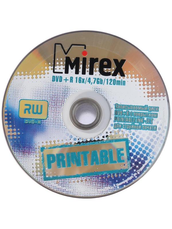 Диск DVD+R printable inkjet 100, 16x, 4.7 Гб
