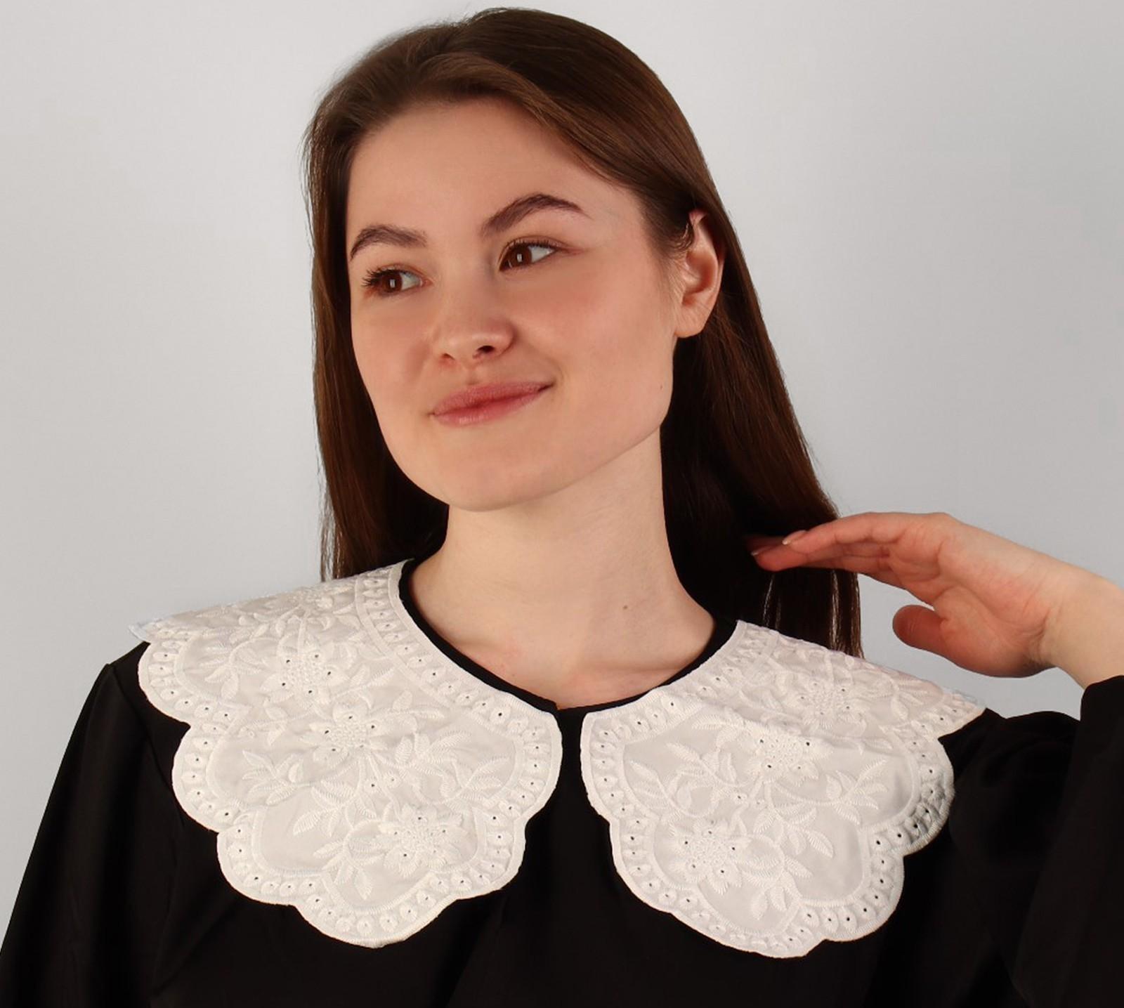 Воротник ажурный, 37 × 50 см, цвет белый