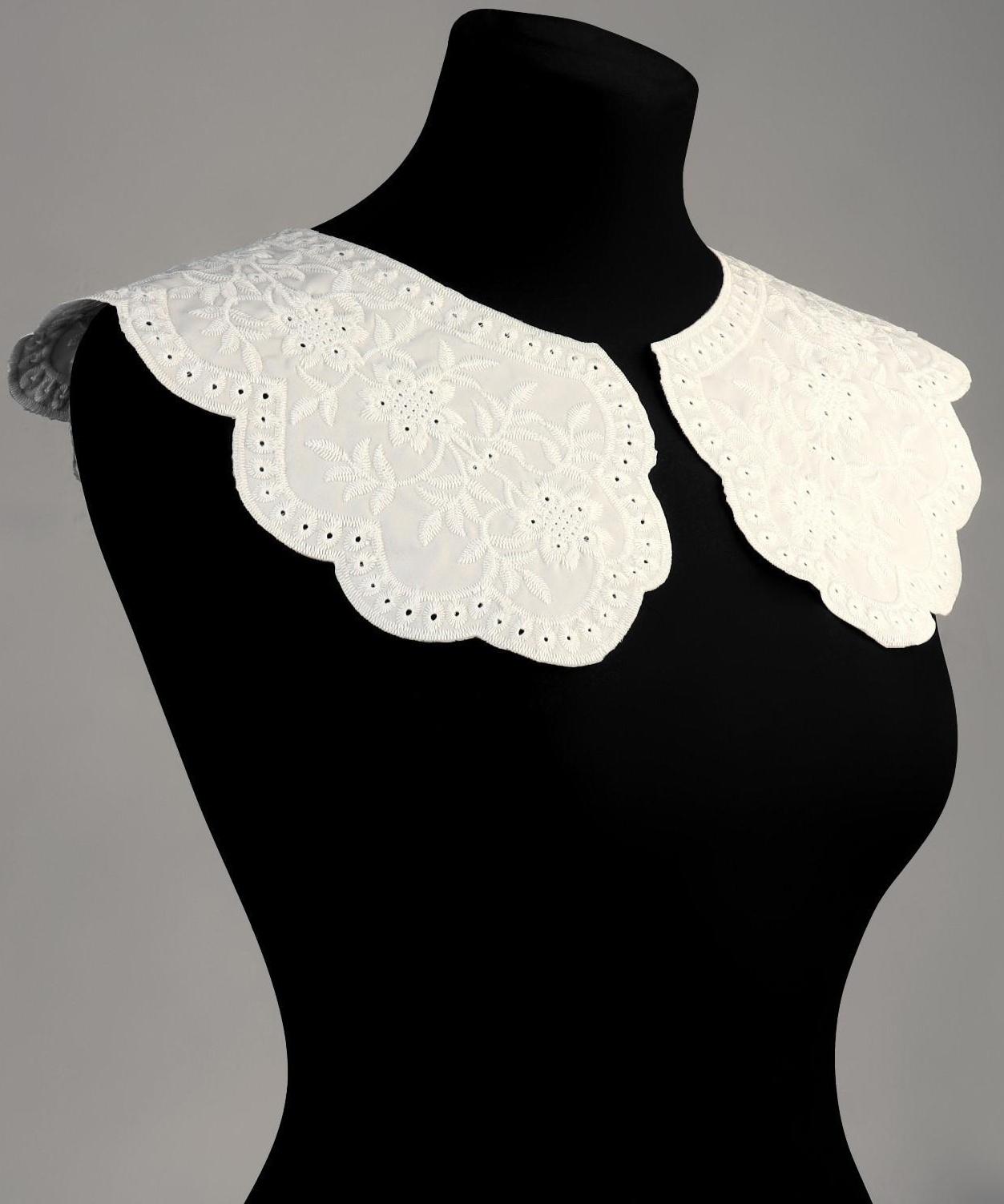 Воротник ажурный, 37 × 50 см, цвет белый