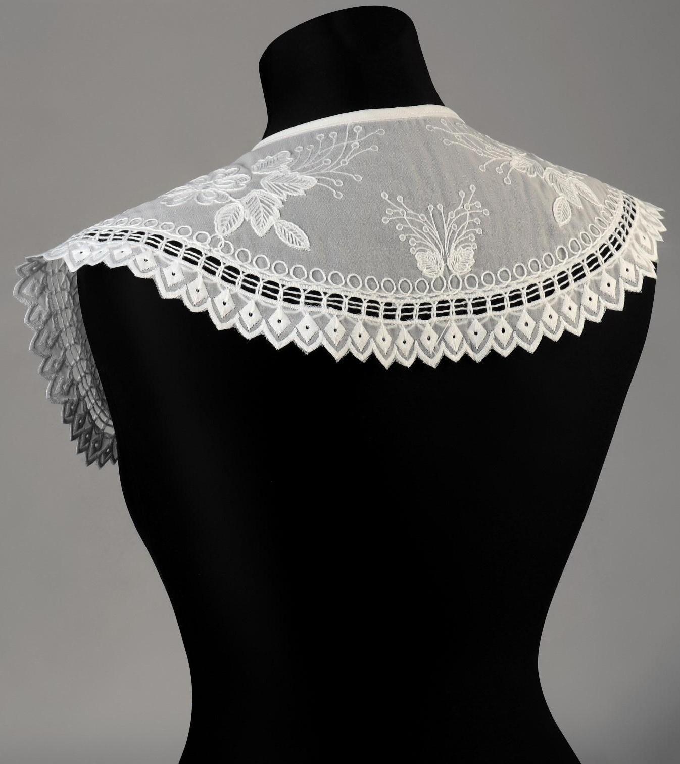 Воротник ажурный, 24 × 55 см, цвет белый