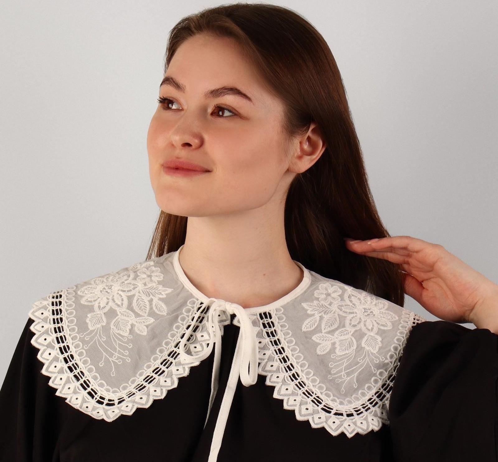 Воротник ажурный, 24 × 55 см, цвет белый