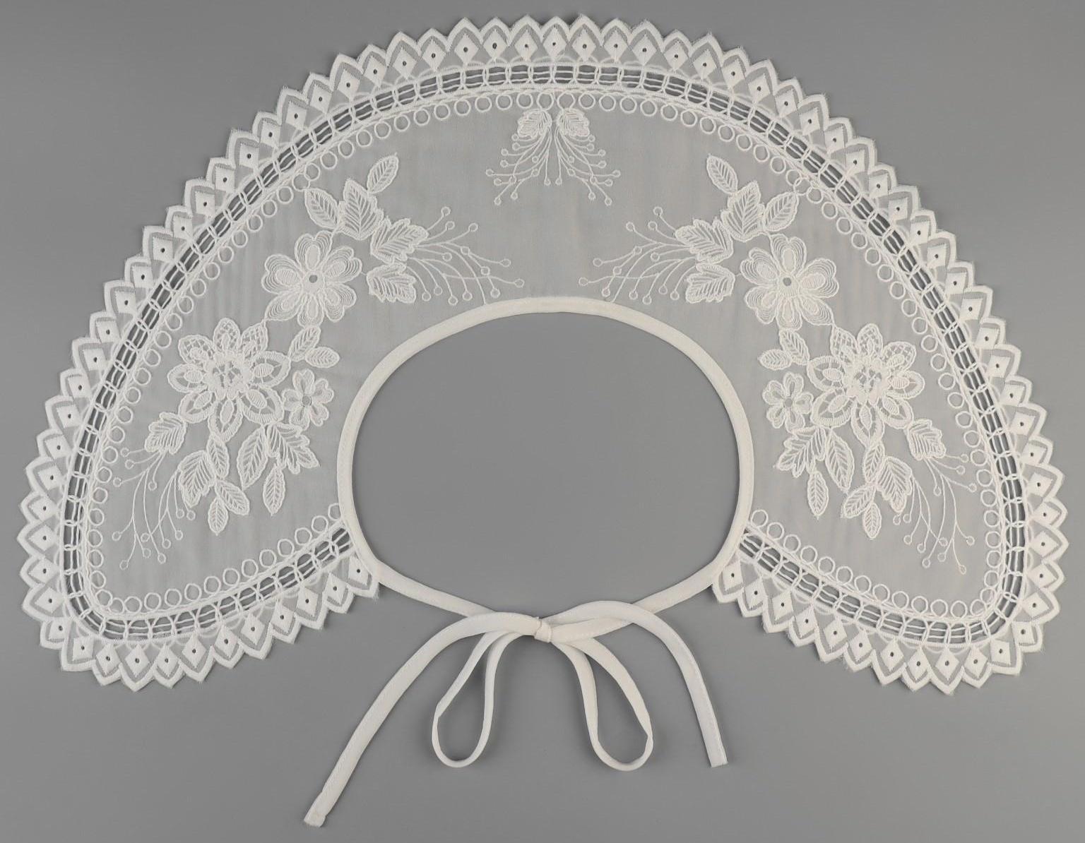 Воротник ажурный, 24 × 55 см, цвет белый