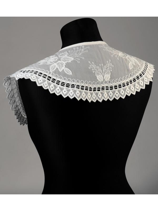 Воротник ажурный, 24 × 55 см, цвет белый