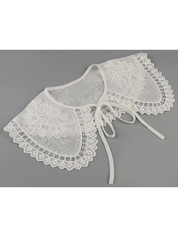 Воротник ажурный, 24 × 55 см, цвет белый