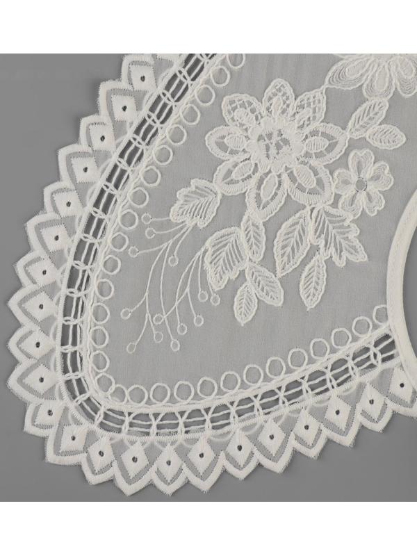 Воротник ажурный, 24 × 55 см, цвет белый